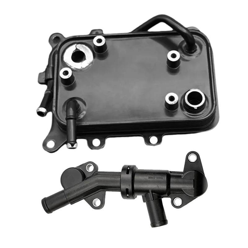 L37A-車のトランスミッションオイルクーラーウォーマー & サーモスタットバルブ 25620-D3000 25630-D3000 ヒュンダイツーソン起亜ソレントカデンザ 16-19
