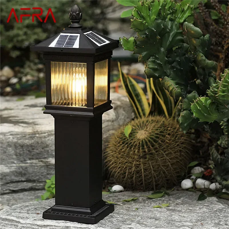 

AFRA Contemporary Outdoor Solar Lawn Lamp LED Waterproof Villa Garden Courtyard District Residential Quarters Lawn Lamp