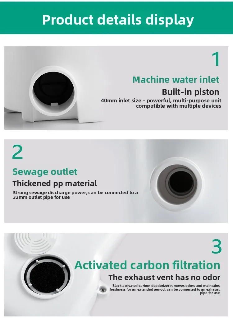 Household & Commercial Sewage Lift Unit Automatic Electric Drainage Pump For Basement Villa Kitchen Wash Basin Waste Disposal