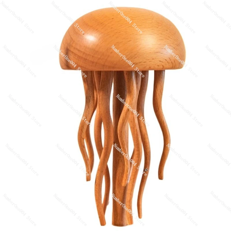 

Heart Jellyfish Wooden Mechanical Music Box Creative Smart Wooden Crafts