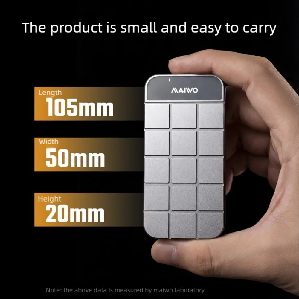 MAIWO 80Gbps TB5 NVMe SSD Case Aluminum USB4.0 Type-C to 2280 M.2 NVMe Enclosure Support Thunderbolt5/4/3 8TB Capacity Tool Free