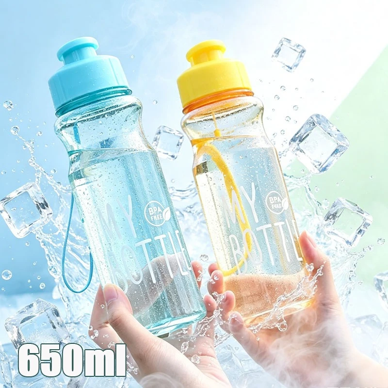 1-4PCS 650ml Cartoon Space Cup Direct Drinking Water Bottle Drop Resistant Lightweight for Student Sports Outdoor Gift