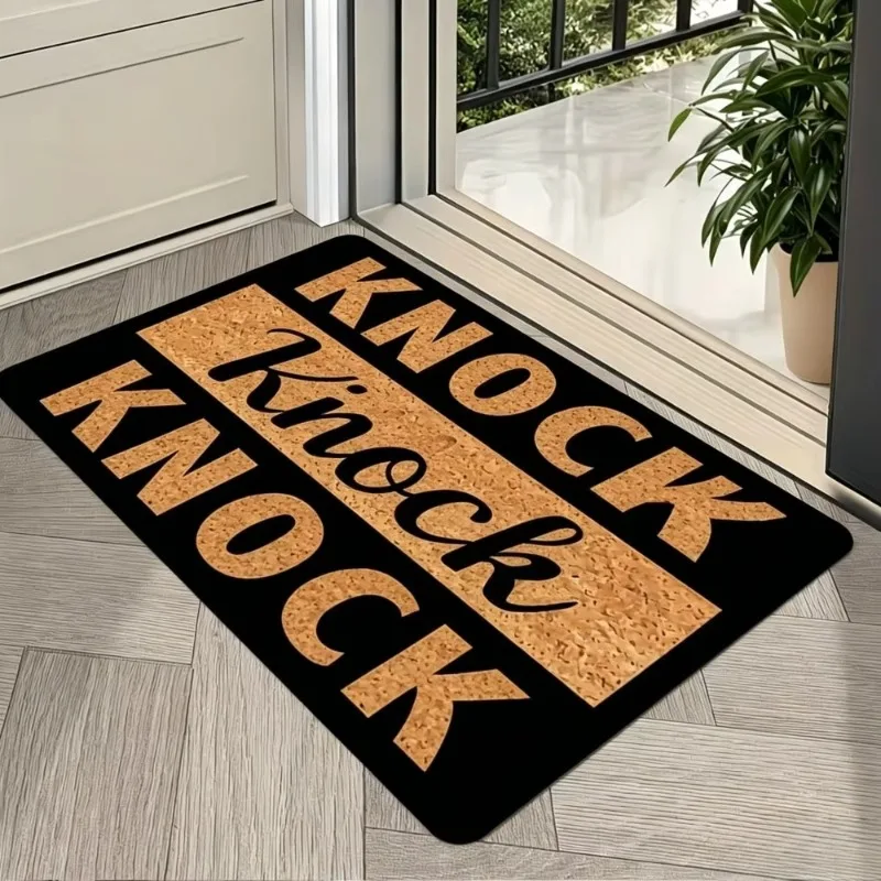 Funny Slogan Printed Front Entry Rug Non Slip Indoor Welcome Mat for House Porch Home Decor Soft Flannel Doormat for Entrance