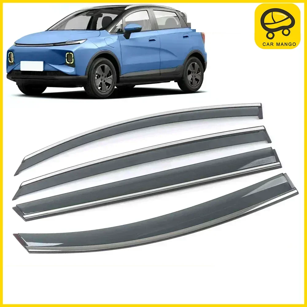 

Хромированные полоски, защита от дождя для Geely Geometry E 2022-2025, оконный козырек, ветровые дефлекторы, дверной козырек, вентиляционные шторы, вентиляционный козырек