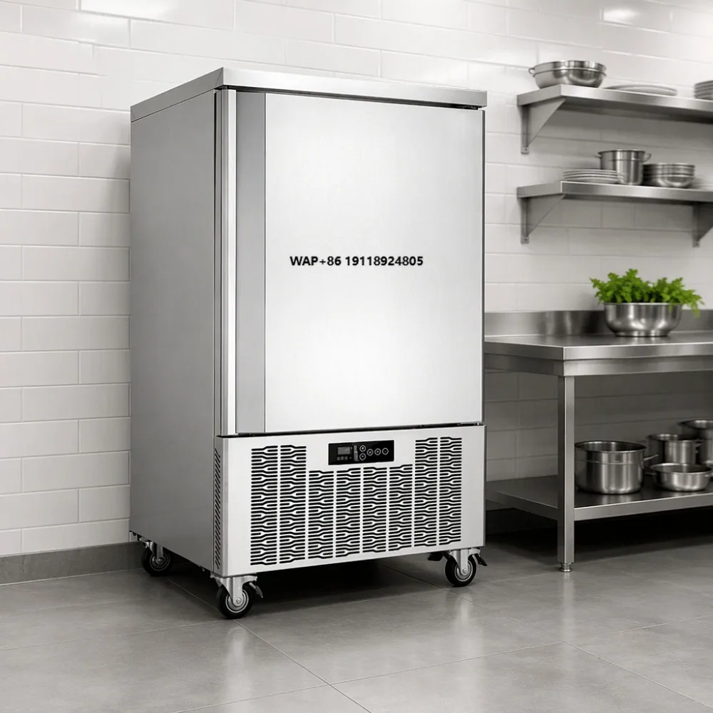 10 Trays Vertical Commercial Blast Chiller & Freezer Stainless Steel Rapid  Cabinet for Food Industry