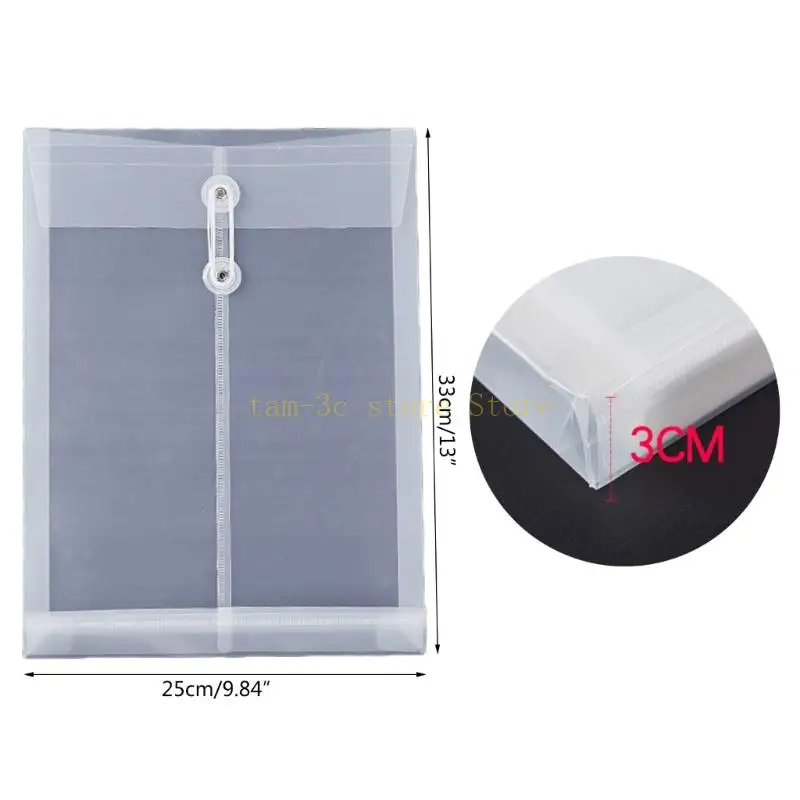 Sacs fichiers transparents, 20 pièces, portefeuille fichiers à fermeture à chaîne, dossier fichiers étanche D0UA