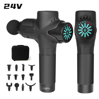 Electric High Frequency Fascia Gun 24V Professional Massage Gun Brushless Motor Hot And Cold Compress Neck Relax Fitness