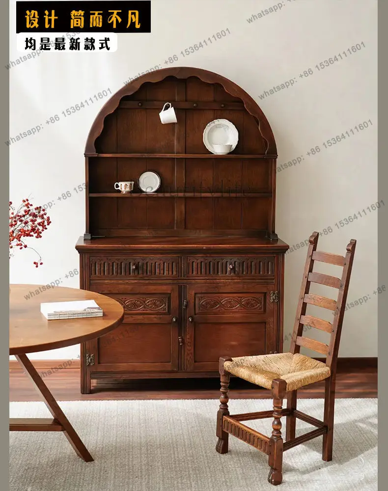 Photo studio props, sideboards, solid wood, retro ultra-thin high-end storage cabinets, antique furniture