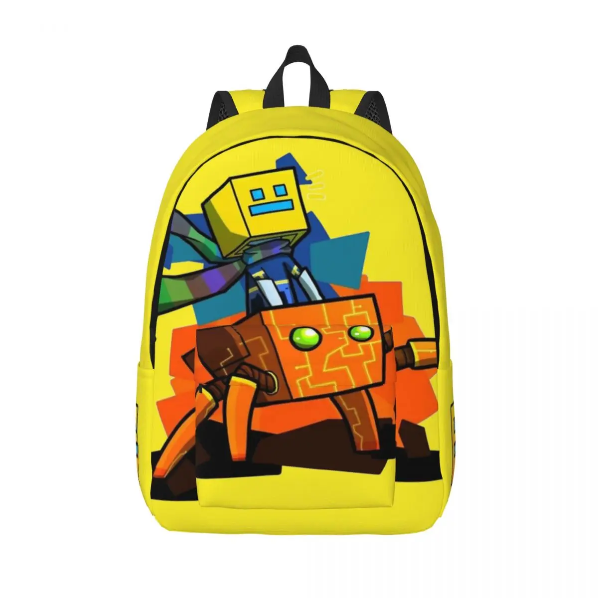 

Geometry Cube Dash Gaming Old School Backpack for Men Women Cool High School Business Daypack Laptop Shoulder Bag Sports