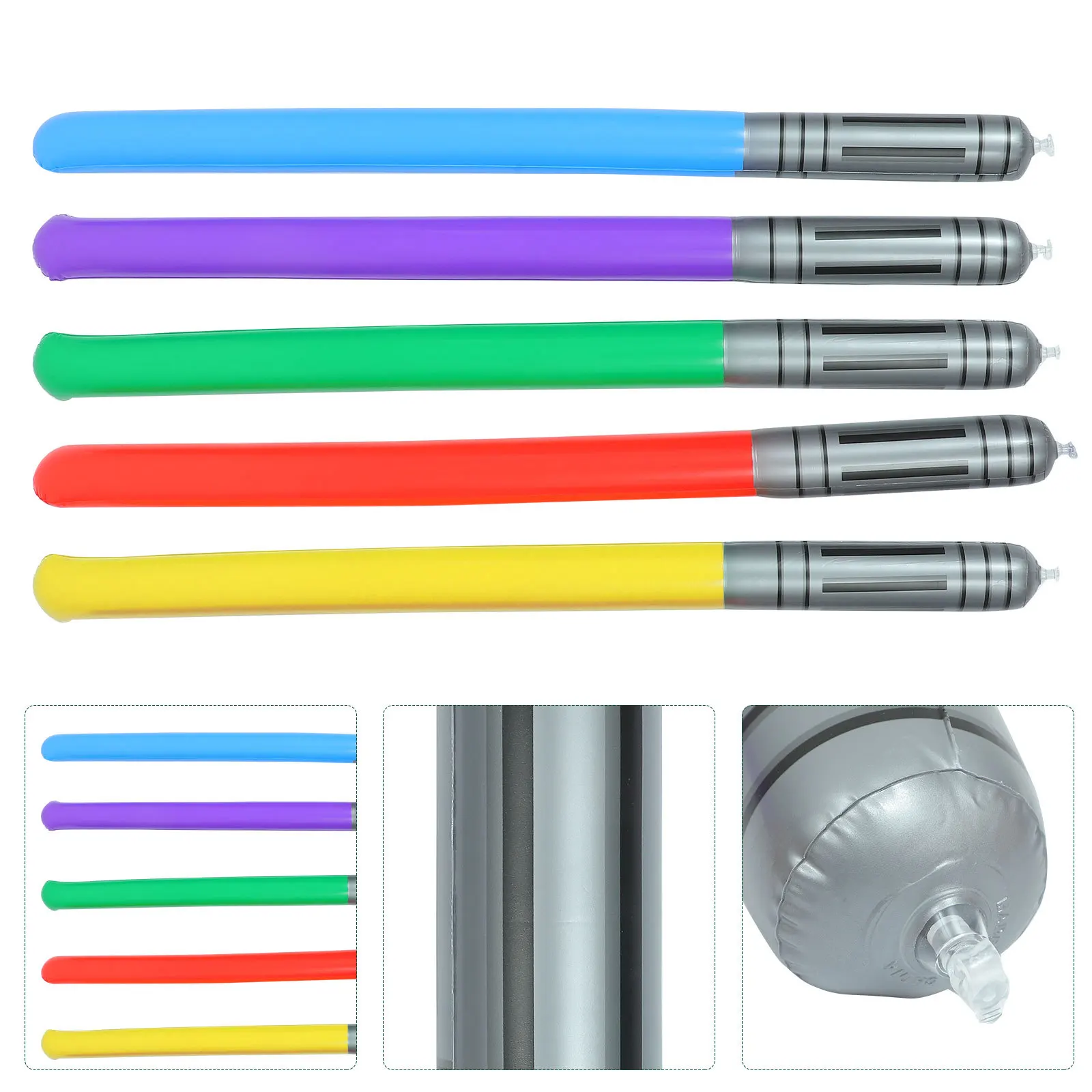 

10 Pcs Inflatable Light Stick Balloons Colorful Long Pvc Sticks