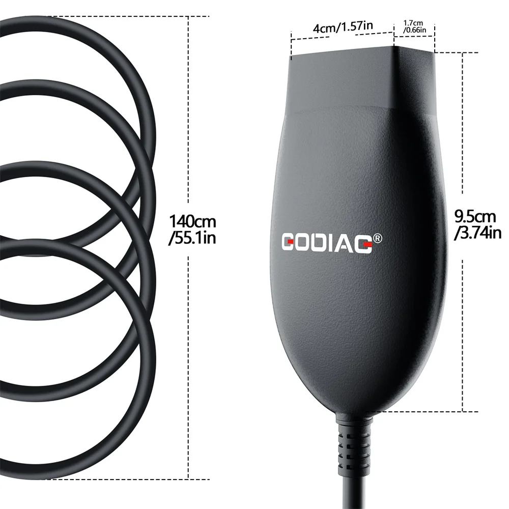 GODIAG GD101 J2534 كابل التشخيص يدعم J2534 & ELM327 تشخيص وضع تبديل المركبات المتوافقة J1979 تلقائيًا