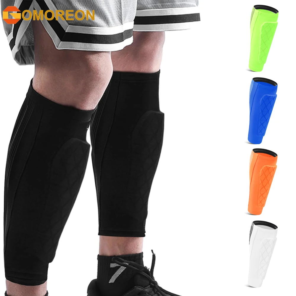1PCS Soccer Shin Guards Shin Pads for Youth Adult, Calf Compression Sleeve with Honeycomb Pads, Support for Shin Splint Baseball
