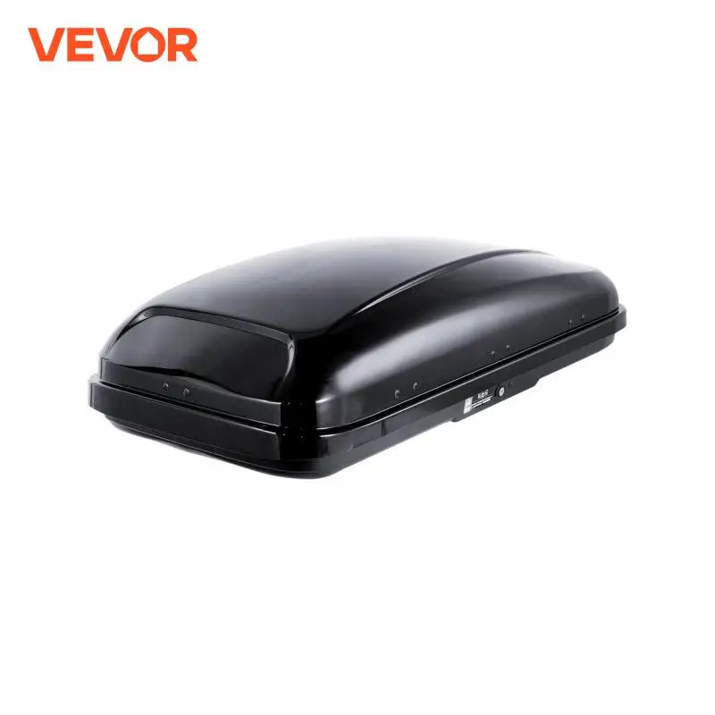 VEVOR Rooftop Cargo Carrier Roof Cargo Box ABS Hard Shell Roof Box with Dual-Sided Opening and 2 Reinforced Straps Aerodynamic