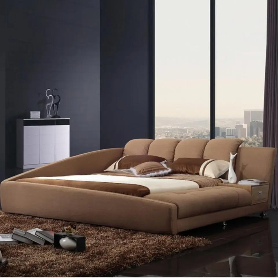 Modern and simple, small apartment, double bed, leave-in, bedroom wedding bed