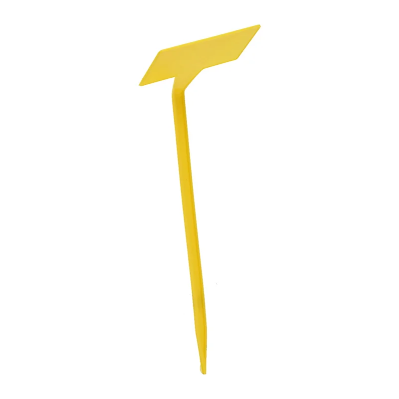 

ABFS Gardens Planting Tools 200 Pcs Bonsai Plastic Plant Labels Garden Labels T-Type Upturned Garden Tags Markers Yellow