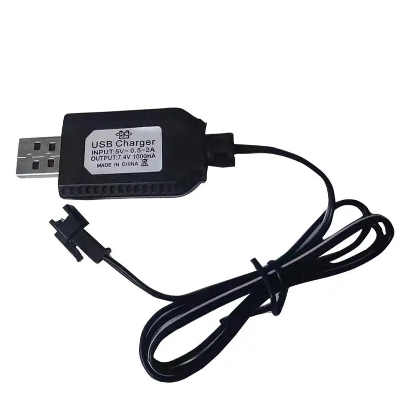 USB Lithium Battery Charger Connect SM-2P SM-3P SM-4P Lithium Batteries 7.4V 1000mA Fast Charging Cable For RC Toy Drone