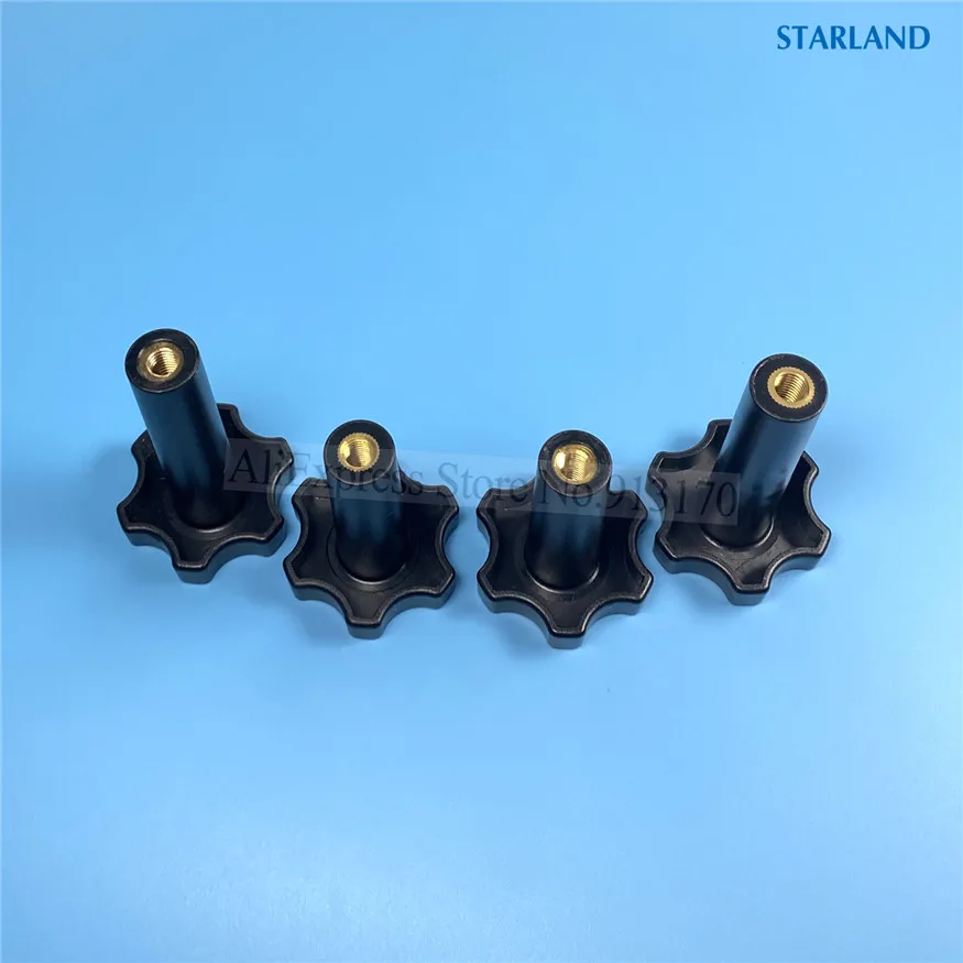 4 Black Tight Nut Accessories Fastening Nuts New Fittings Of Soft Serve Icecream Machines M8 M10 Options Gear Shaped Knob