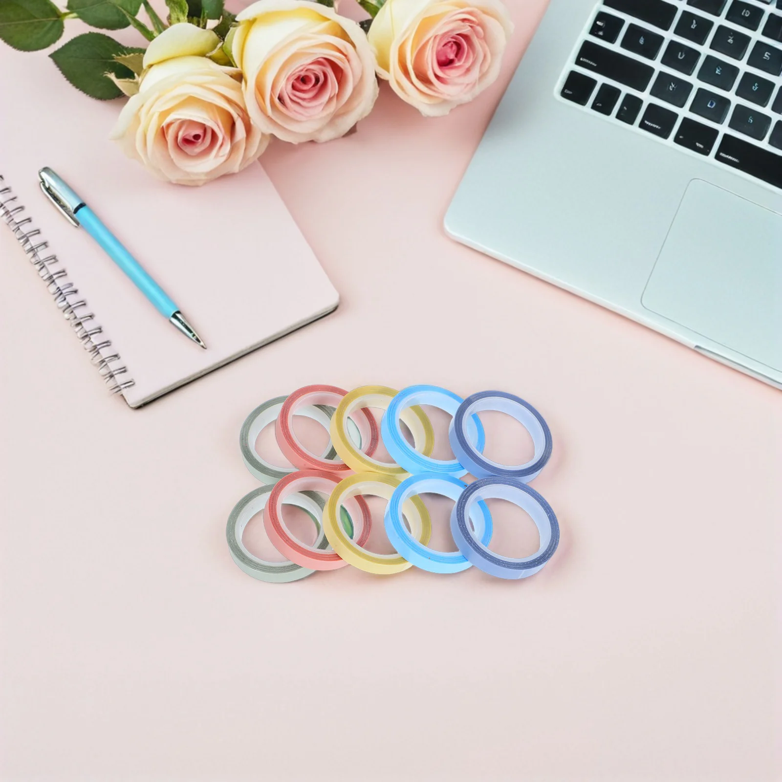 10 rollen transparante beschrijfbare tape, doorzichtige lijm, verwijderbare indextabbladen, schoolbenodigdheden, kantoorannotatie, plakband