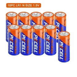 PKCELL 10PC 1.5V LR1 N Size Alkaline Batteries MN9100 E90 Batteries For Doorbell Toys Clocks Watch Bluetooth laser pointers