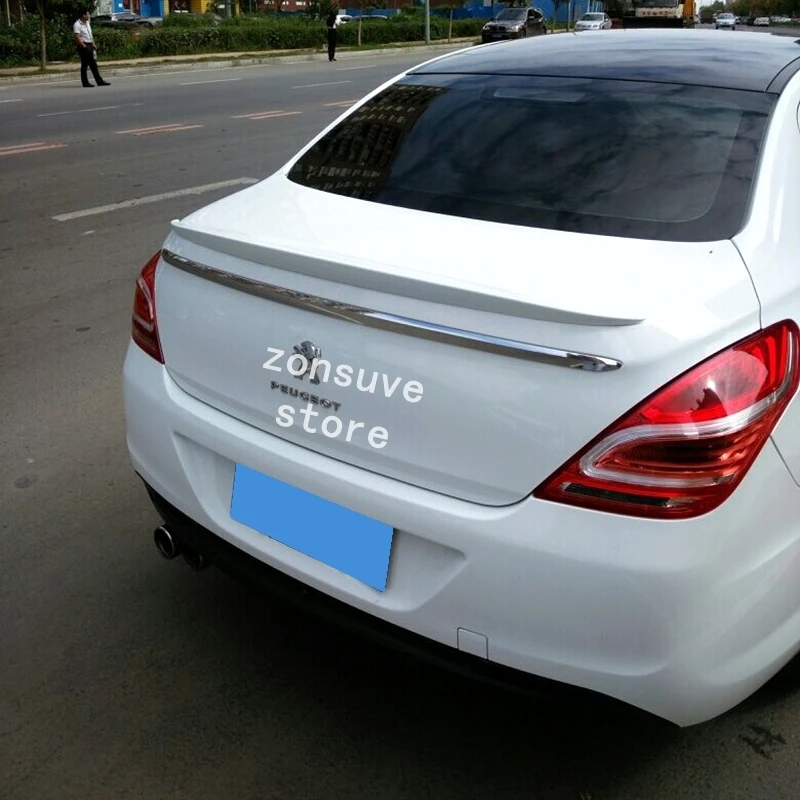 

Use For Peugeot 308 Sedan 2012--2015 Year Spoiler Rear Wing Body Kit Accessories (White)