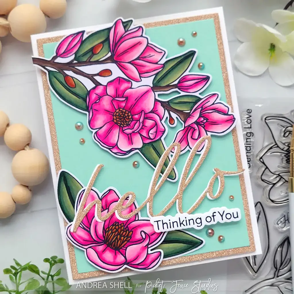2024 October New Graceful Magnolias Metal Cutting Dies Stamps Stencil For Scrapbooking Paper Craft Handmade Card Album Punch