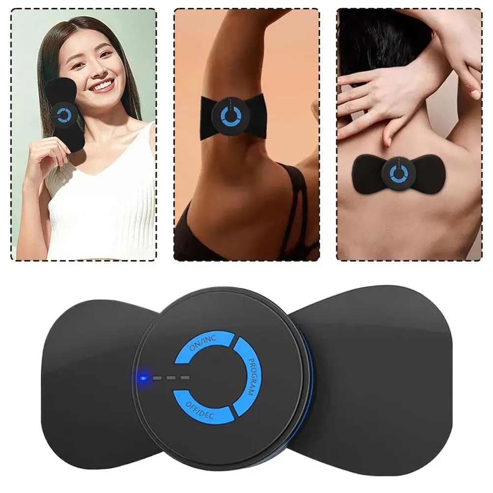 

EMS Neck Massager Cervical Spine Pain Relief Deep Tissue Muscle Relaxation Portable Lightweight Patch Home Office Travel Use