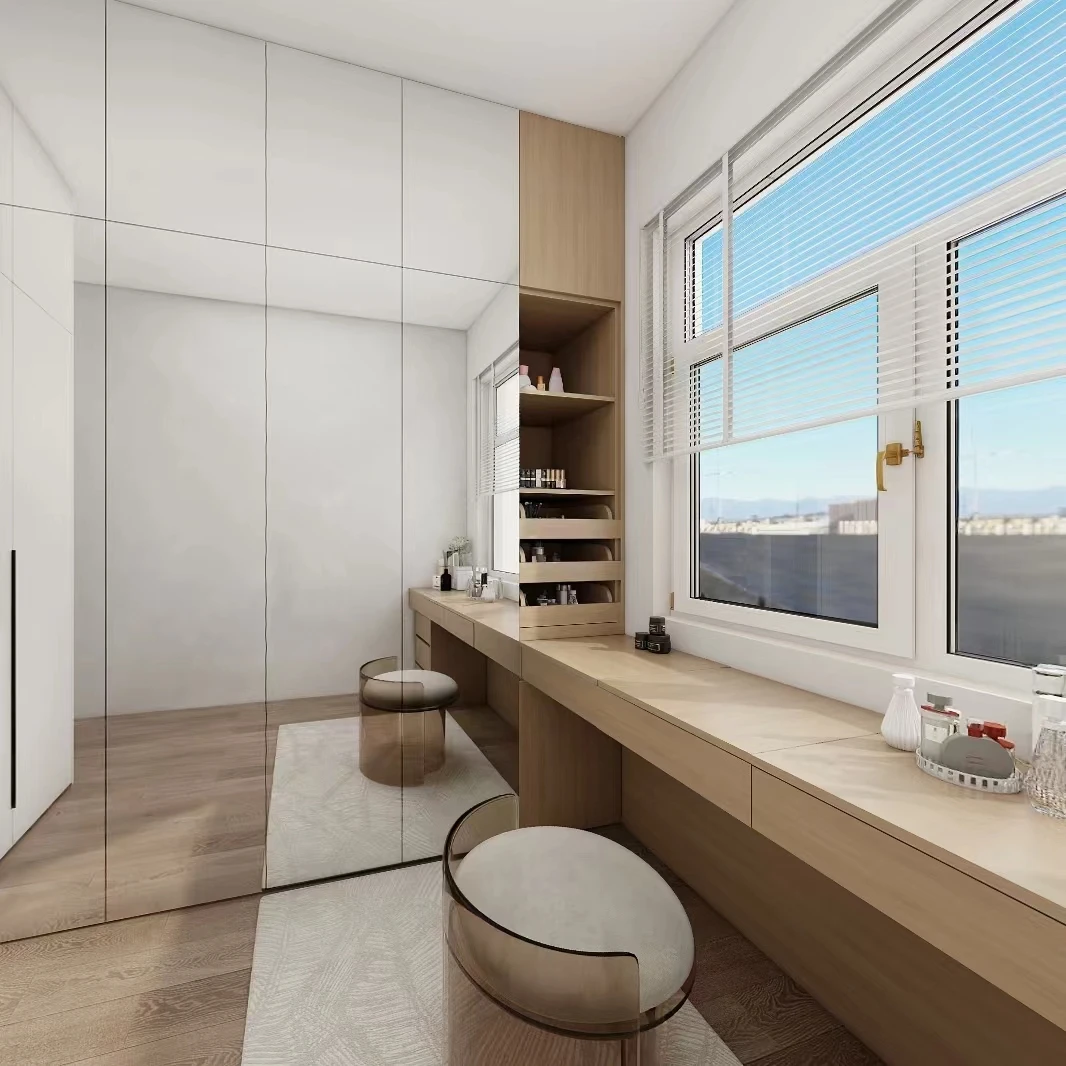 Modern Wooden Sliding Door Wardrobes for Home Bedrooms Large Storage Cabinets Closet with Small Rooms Stylish Designpromote sale