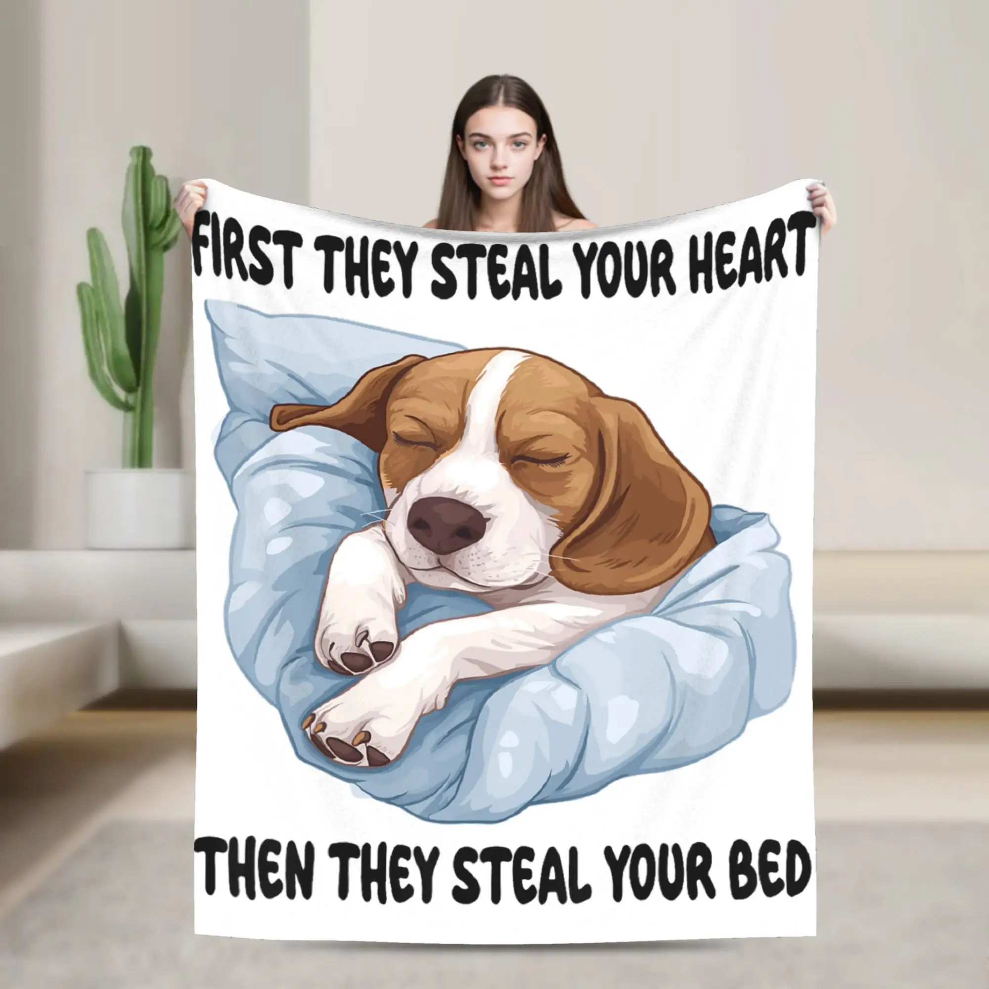 Soft Cozy Blanket Travel Car Beagle Sleeping Pajamas Nightgown Bedding Throws Funny  Bedspread For Home Decor