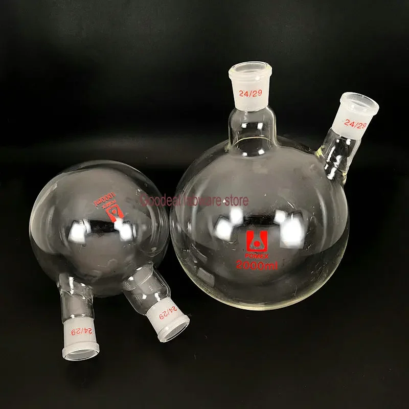 

1pcs 100ml To 2000ml Two-neck Flask with Round Bottom, Distillation or Standard Reaction Flask Chemical Lab Glassware