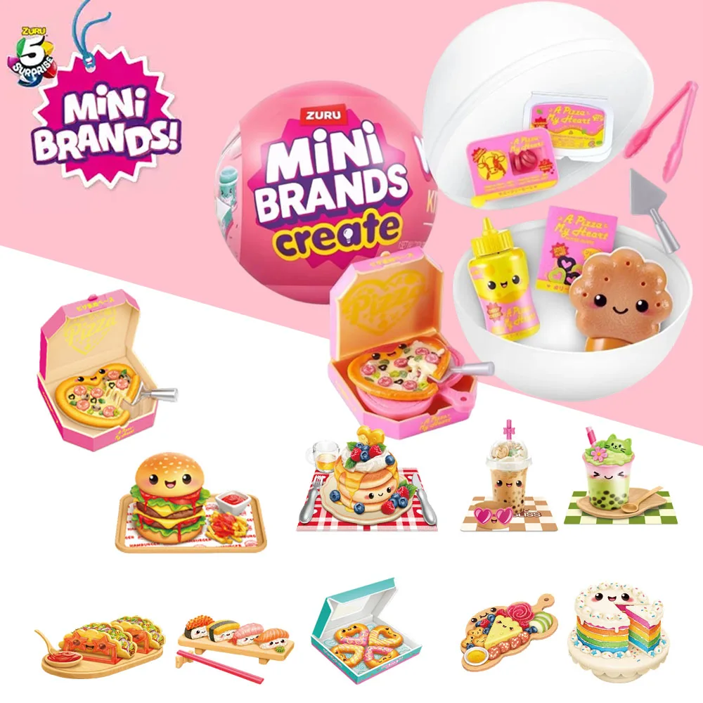 Nuevas Mini Marcas ZURU Create Kawaii Kitchen, Caja Sorpresa con Miniaturas de Comida Coleccionables, Juguetes en Cápsula Sorpresa para Niños