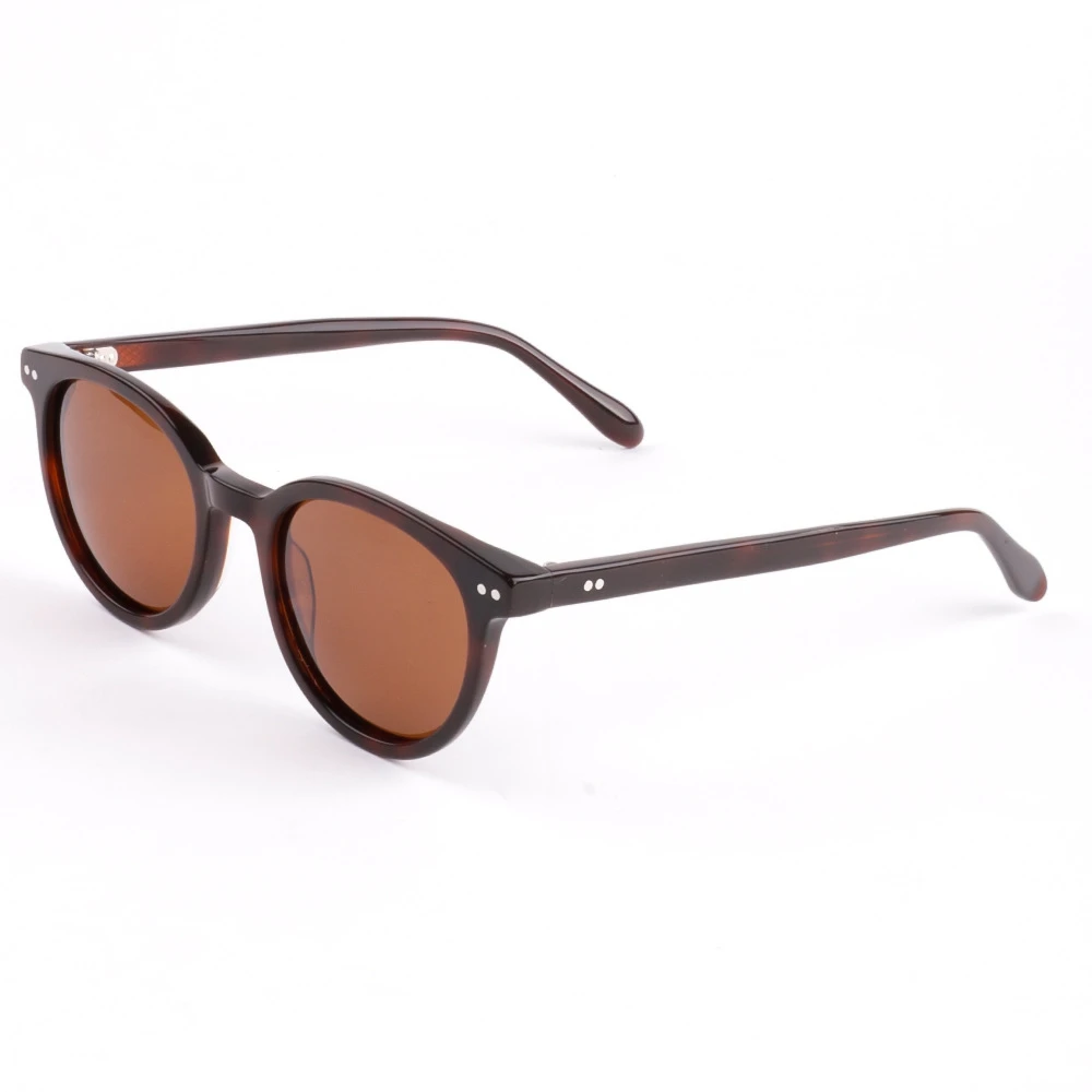 ShinyCoCo Luxe merk ovaal ingelijste modieuze Europese en Amerikaanse retro UV-bestendige bladzonnebril met gepolariseerd licht