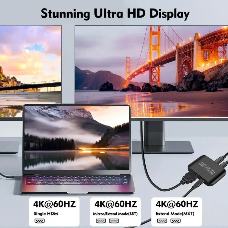 G6DD Type C tot HDMIS -converters met USB C PD100W LADING PORT 4K8K60Hz Resolutie Lichtgewicht ontwerp voor mobiele apparaten