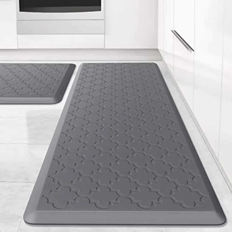 

Kitchen Mat [2 PCS] Cushioned AntiFatigue Floor Mat Waterproof NonSkid Ergonomic Comfort Foam Rugs Standing Mat for Kitchen Flo