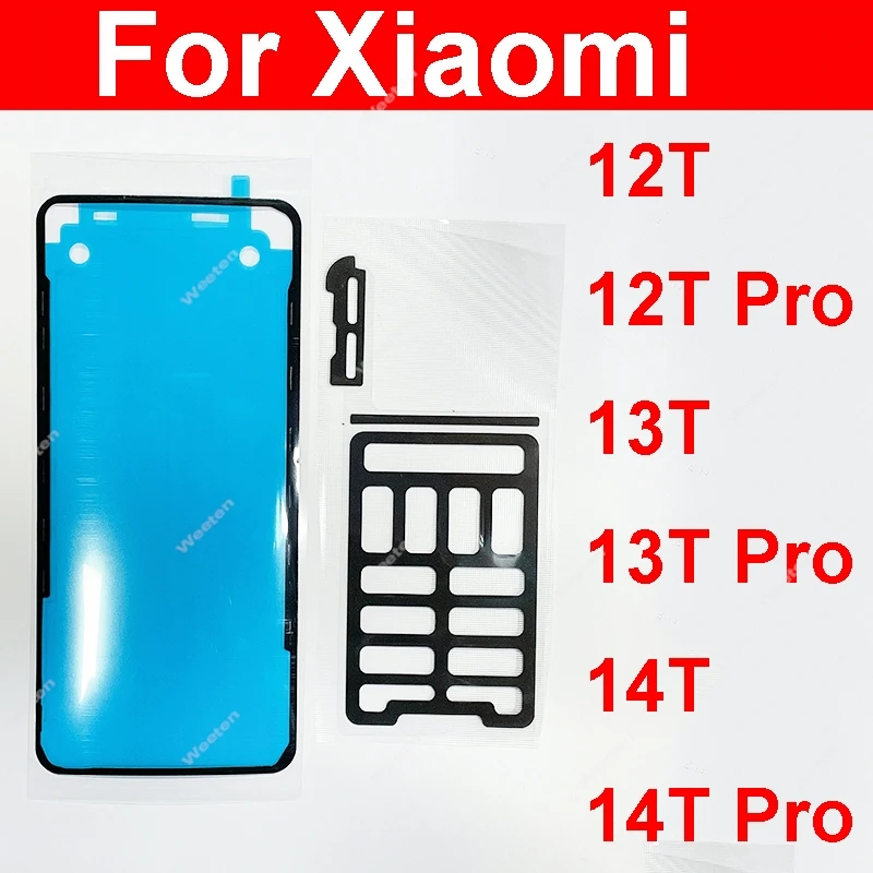 Клейкая лента для задней крышки корпуса аккумулятора Xiaomi 12T, 13T, 14T Pro, клей для передней ЖК-панели и задней камеры, запчасти