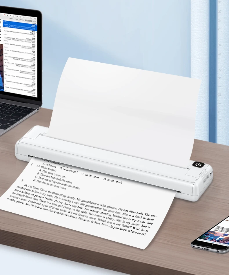 BPA Free Quick Dry Handwriting Thermal Paper Use for A4 Mobile Printer 100 Sheets Per Box