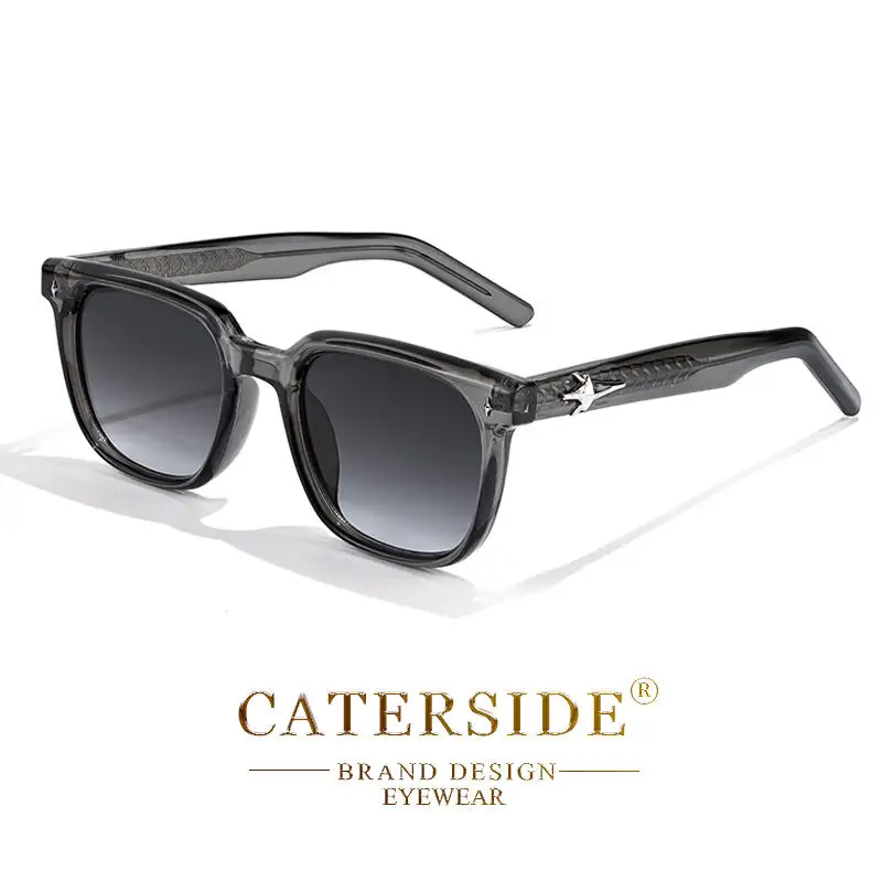 CATERSIDE Trend Square Man Sunglasses Large Frame Sun Glasses Party Travel Beach Eyewear Ideal Choice for Gifts UV400