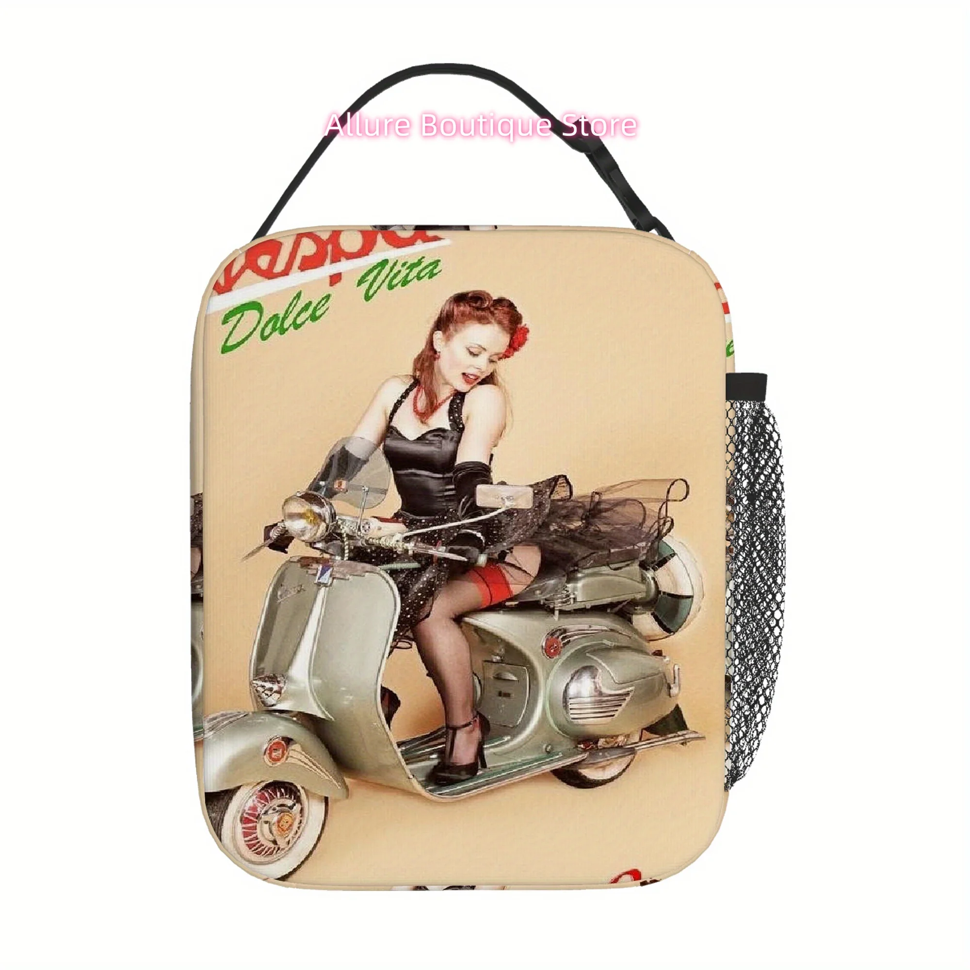 1pc, Insulated Bag with Printed Butterfly Pattern Design, No Food Contact, Suitable for Home, Restaurant, Office, Unisex Portabl