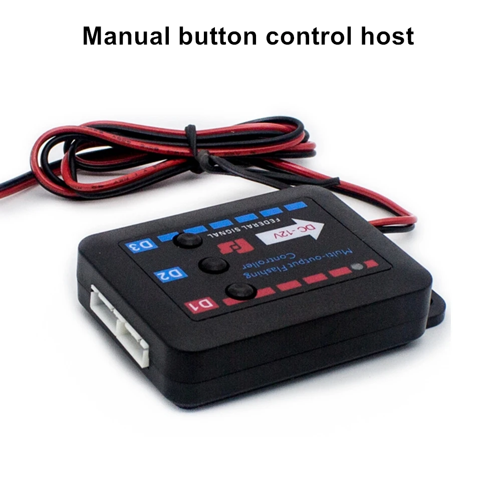 Car Grille Strobe Warning Lights Only Wireless Remote Control And Manual Button Controller DC12V