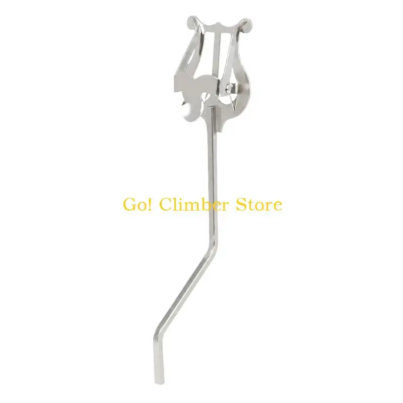 Q84C Saxophone Sheet Music Holder with Compact Short Profile, Spring Clip Frame for Outdoor Shows and Stage Rehearsals