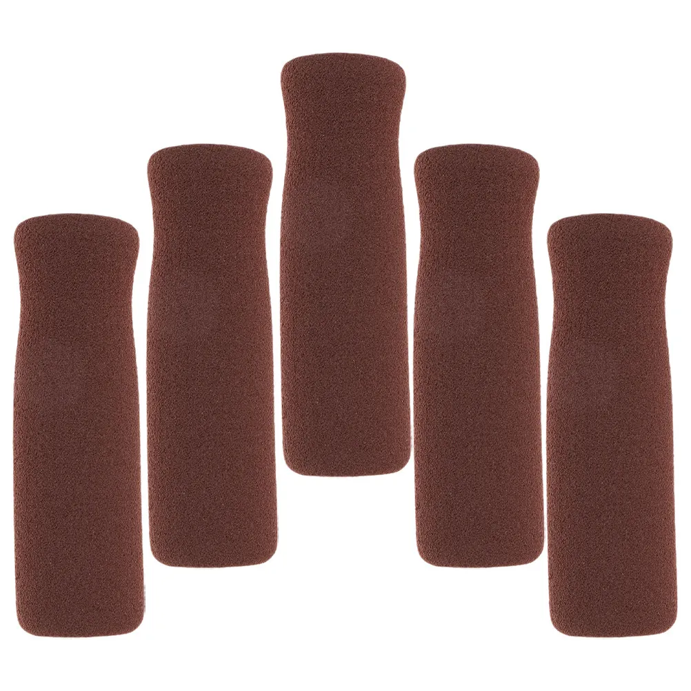 

5Pcs Walking Stick Cane Foam Handle Grips Anti-Skid Sponge Replacement Brown Seniors Elderly Disabled Crutches