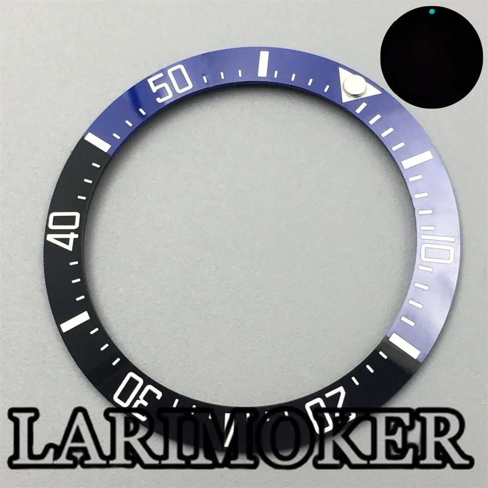 LARIMOKER 40mm*32mm Ceramics Diameter Watch Bezel Green Black Blue Insert Watches Accessories Parts