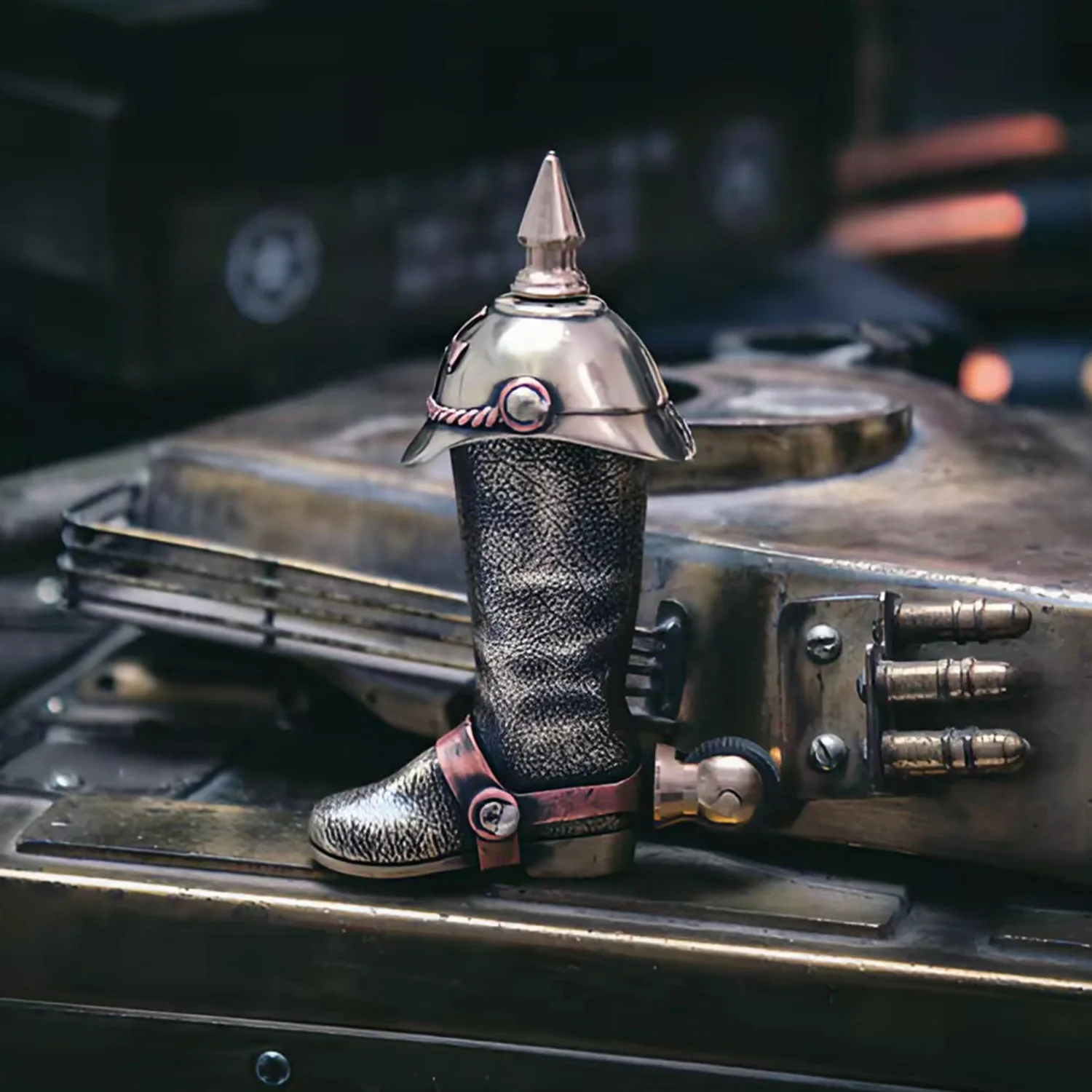 

New Trench Handmade Pure Copper Kerosiene Lighter Retro Military Boots Portable Compact Personalized Creative Gift Lighter