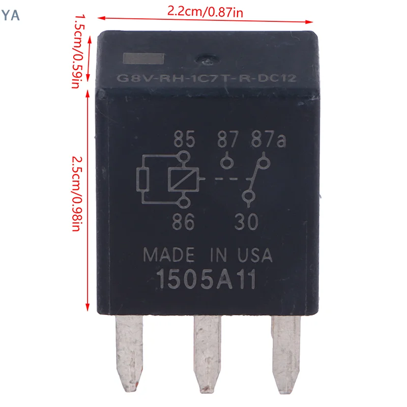 【YA】G8V-RH-1C7T-R-DC12 G8VRH1C7TRDC12 12V Automotive Relay SPDT 35A 12VDC 5Pins