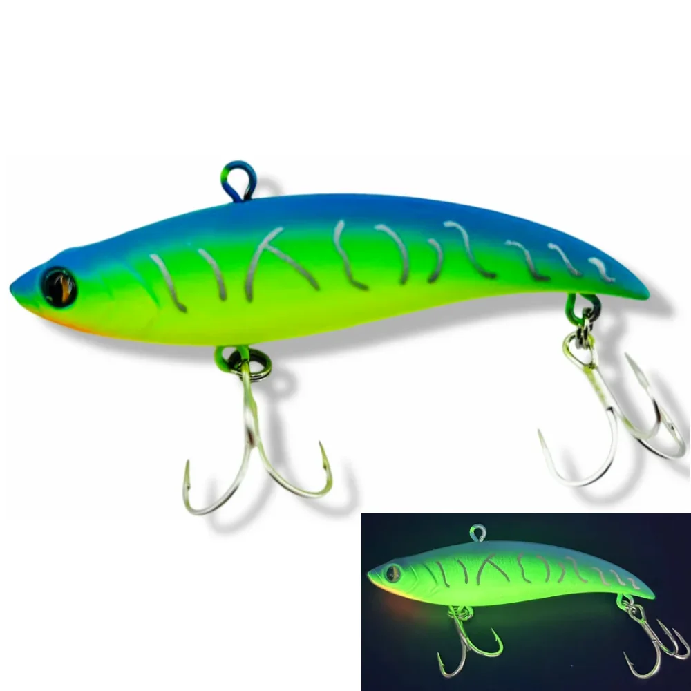 Rattlin Vika 75S Ice Fishing Vib Lures 75mm/16g 90mm/28.5g Winter Vibration Bass Pike Bait 90mm 18g Rattlin Smith Bay Blue Lure