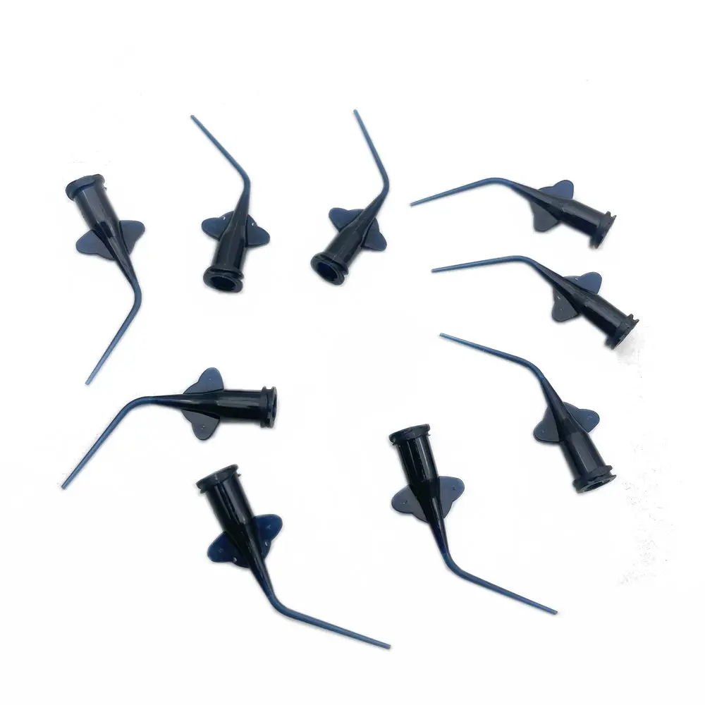 10pcs Disposable Rinse Tips for Irrigation Syringe Teeth Whitening Flexible Composite Resin Rinse Tip Endo Dental Tool