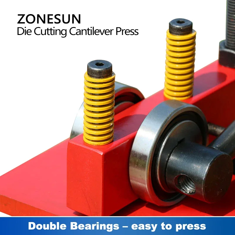 ZONESUN Leather Die Cutting Machine, Cantilever Press, Double Bearings Leather Template Tool, ZS-CP1