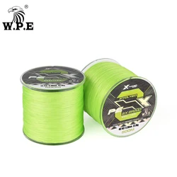 Línea de pesca trenzada W.P.E 8X PE para carpfishing y bass, 500m