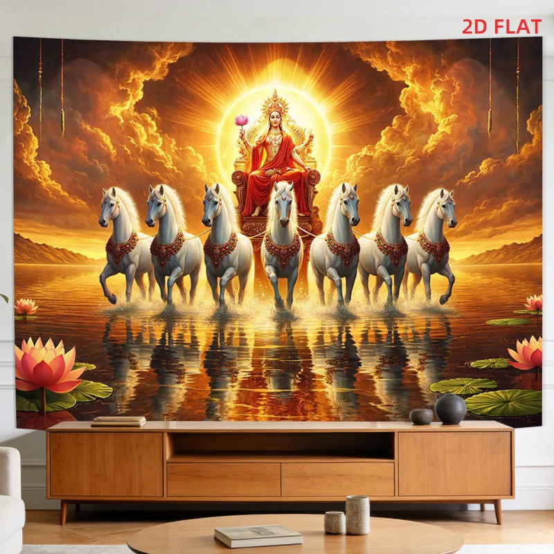 Sacred Light Religious Wall Tapestry Living Room Yoga Room Meditation Room Office Wall Decoration Wall Hanging