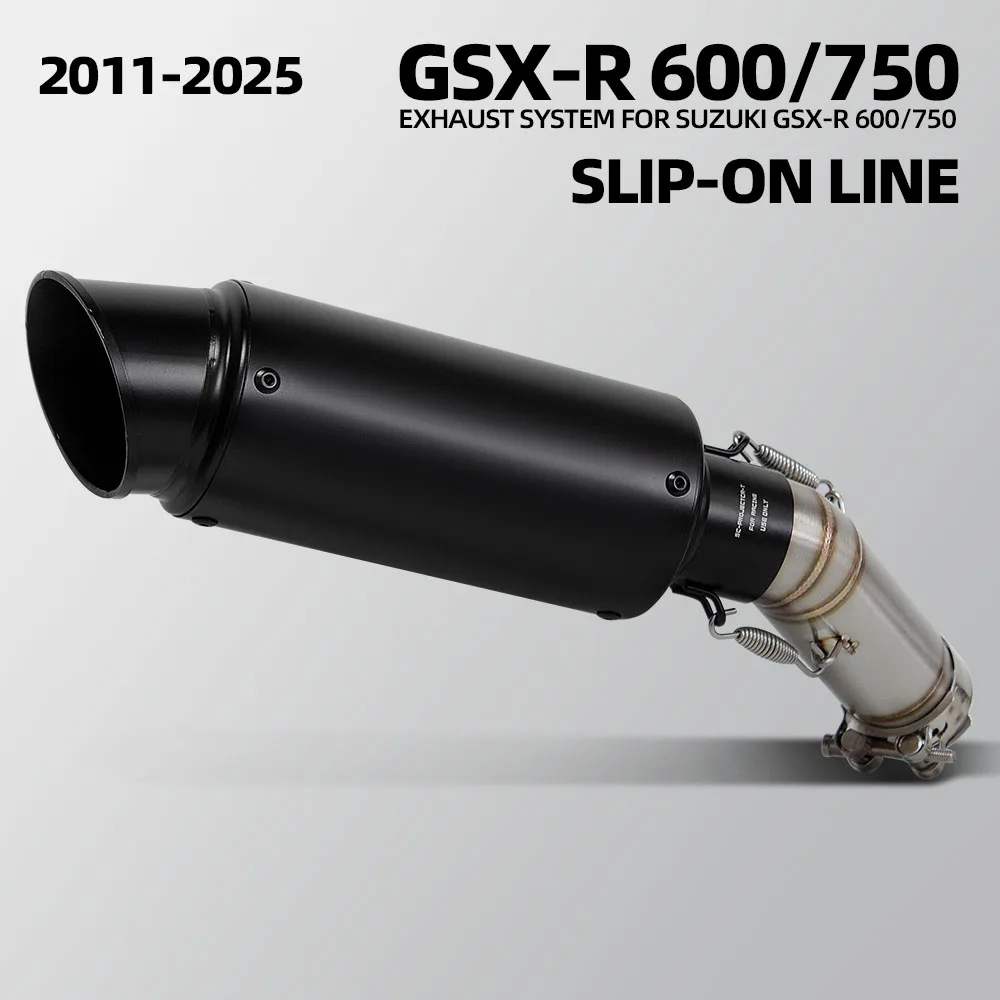 

For Suzuki GSXR750 GSXS750 11-25 GSXR600 GSXS600 11-25 Motorcycle Slip on Line Exhaust Modify Middle Pipe Project Muffler Escape