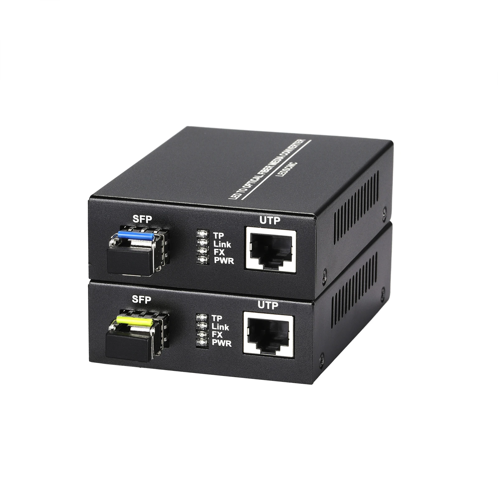 Gigabit Ethernet single fiber Single Mode 20Km SC Connector,External power supply LED Media Converter